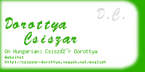 dorottya csiszar business card